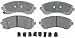 ACDelco Silver 14D844CH Ceramic Front Disc Brake Pad Set with Hardware