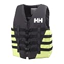 HELLY HANSEN "WATERSPORT" Life jacket/lifejacket/buoyancy aid "Ebony/Bright Flourecent Yellow" 70+kg 100-110cm Chest size "Large" Waterski/Jetski/Wakeboard/Canoe/Sailing/Kite surf.