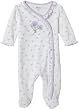 Little Me Layette Footie, Flower Dot, Purple Floral, 3 Months