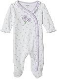 Little Me Layette Footie, Flower Dot, Purple Floral, 3 Months