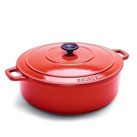 Paderno World Cuisine 10.625 by 8.25 Inch Red Oval Dutch Oven by Paderno World Cuisine