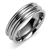 Double Grooved 8mm Comfort Fit Mens Tungsten Carbide Wedding Band Ring Size 12