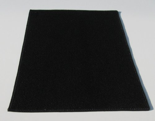 3'x13' - BLACK - Indoor/Outdoor Area Rug Carpet, Runners & Stair Treads with a Non-Skid Marine backing and Premium Nylon Fabric FINISHED EDGES . Olefin , 3/16
