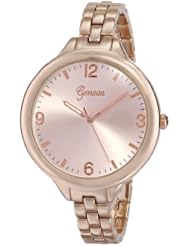 Geneva Womens 8178C-GEN Analog Display Quartz Rose Gold Watch