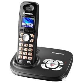 Panasonic KXTG8021 Colour DECT Single Digital Cordless Telephone with Answer Machine - Black