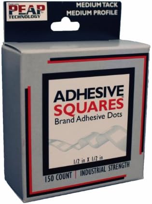 Adhesive Squares AS-150-M25-DB 150 Count 1/2 x 1/2-inch Medium Profile, Medium Tack Roll