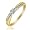 10K Yellow Gold Diamond Promise Ring Crossover Band, Available Ring Sizes 4-10, Ring Size 4