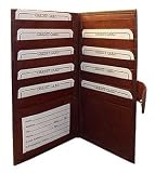 Womens Cow Hide Leather Bifold Credit Card Holder Wallet