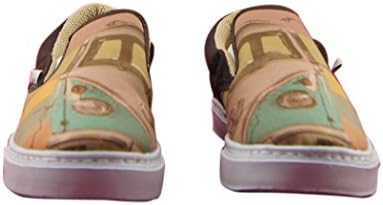 New Vintage Women's Slip On Sneakers with VW Combi Van Stamp- Premium Quality Walking Shoe with Rubber Traction Outsole- For Fashion Lovers- Casual wear- Ultimate Comfort- Timeless Design (7)