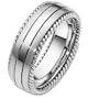 8mm Platinum Multi-Texture Wedding Band