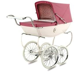 Click here to buy CLOSEOUT Silver Cross Doll Carriage In Pink by Silver Cross