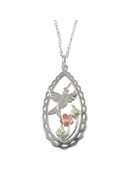 Black Hills Gold Sterling Silver Hummingbird Necklace