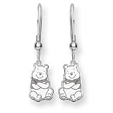 Sterling Silver Disney Winnie the Pooh Dangle Wire Earrings