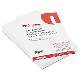 Universal Loose White Memo Sheets