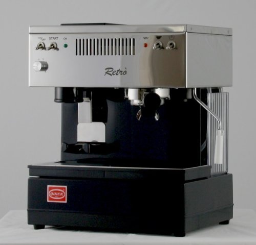 zur Zeit nicht verf�gbar: QuickMill 0835 Espressomaschine Retro schwarz mit M�hle - Espressomaschine