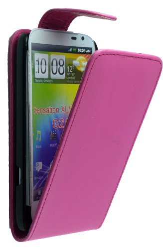 FOR HTC SENSATION XL G21 STYLISH SMOOTH PINK LEATHER FLIP CASE COVER POUCH