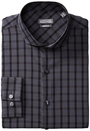 Kenneth Cole Reaction Men's Regular-Fit Grid Checkered Button-Front Shirt