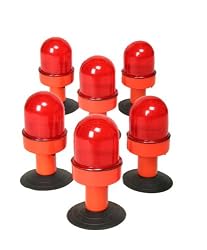 Compact Red Warning Lights 6-Pack