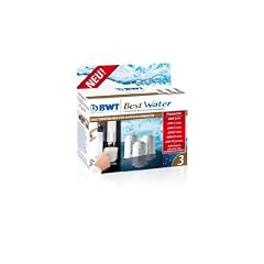 BWT Best Water Technology FP-S-1  (3-er Set) Filterpatrone Set (3 St�ck Filterpatrone S) inklusiv Adapter Jura rund