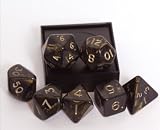 Black Gold Mist 7-piece Dice Set