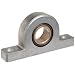Spyraflo PB4-1000-B SAE-840 Oil Impregnated Bronze Bearing Pillow Block, 2 Bolt Holes, 1.000" Bore Diameter, Aluminum, Inch