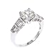 2.25ct CZ Diamond Rhodium over Silver Bridal Engagement Ring