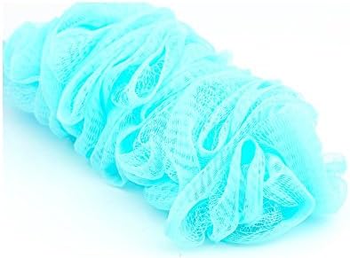 Hdorace® 18" Non-slip Long Plastic Handle Back Soft Mesh Sponge Bath Brush (Blue)
