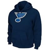 NHL Men's St. Louis Blues Heat Seal Long Sleeve Hooded Fleece Pullover (Deep Royal, X-Large)