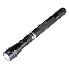 Unitec 77893 LED Teleskop Taschenlampe mit Magnet, schwarz