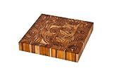 Proteak Square 12 by 12-Inch by 2-Inch Chopping Block, End Grain
