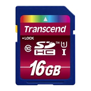 Transcend 16 GB High Speed Class 10 UHS Flash Memory Card 85/45 Mb/s $16.99