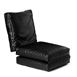Z Lounge Single BLACK Faux Leather Beanbag