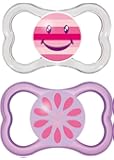 MAM Air Silicone Pacifier, Pink, 2-Count