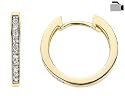 Hoop Diamond Earrings 1/20 Carat (ctw) in 10K Yellow Gold