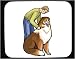 Mouse Pad with man, male, comb, human, body, individuals, individual, domestic, persons, dogs, shepherd, sheepdog, humans, people, sheep, animal, dog, person, collie