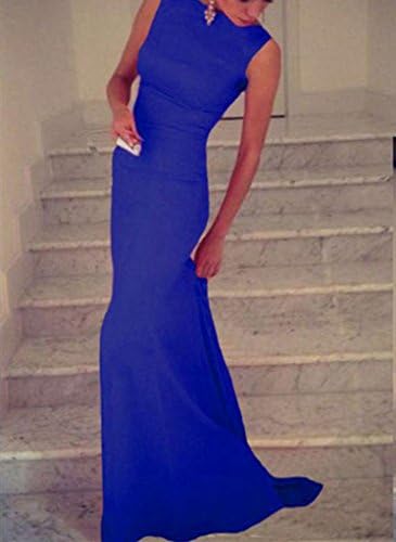 Orcfly Women's Elegant Maxi Dress Small Size Royal Blue