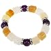 Purple Quartz & Yellow Aventurine Handmade Bangle Bracelet