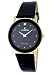 Le Chateau #5094M Men's Gold Tone Black Elegant Slim Leather Strap Watch