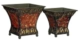 SI 26-0703 Set of 2 Garnet Planters