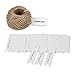 Shintop Thank You Tags - 100PCS Kraft Paper Gift Tags Bonbonniere Favor Wedding Hang Tags with Free 100 Feet Natural Jute Twine (White)