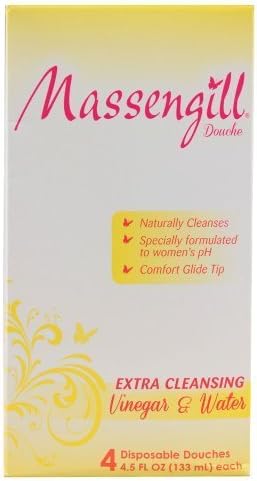 Massengill Extra Cleansing Vinegar and Water Disposable Douche 4.5 oz. 4-Count (Pack of 6) by Massengill