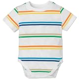 The Childrens Place Boys White Beach Stripe Bodysuit