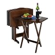 Walnut TV Trays with Stand