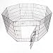 36"H x 24" 8 Panel GoGo Black Epoxy Exercise Pen w/ Door