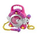 Soundmaster KCD-45 Pink Karaoke Machine CD Player with Mics