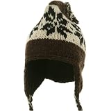 Snow Jacquard Beanie-Brown Black