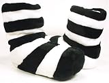 Volatile Furry Black White Slipper Boots---Vegan Friendly!