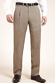 Collezione Wool Cashmere Single Pleat Trousers