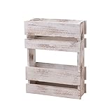 アイデリックガーデン・パレットシェルフSホワイト[木製2段フラワースタンド]