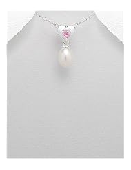 Heart CZ Pendant Necklace In 92.5 Sterling Silver